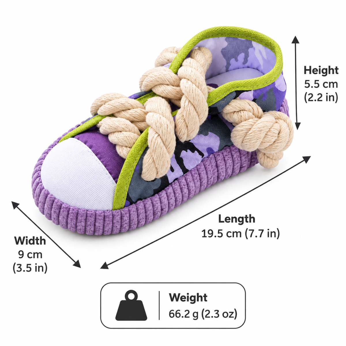 Sneaker-Shaped Dog Chew & Tug Toy
