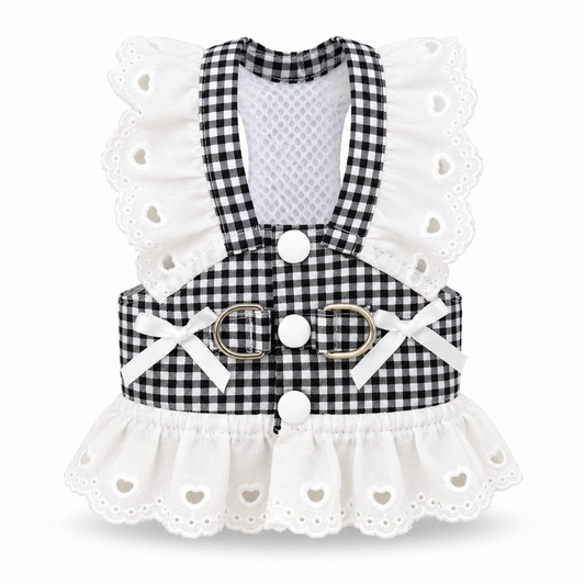 Checkered Lace Dog Dress