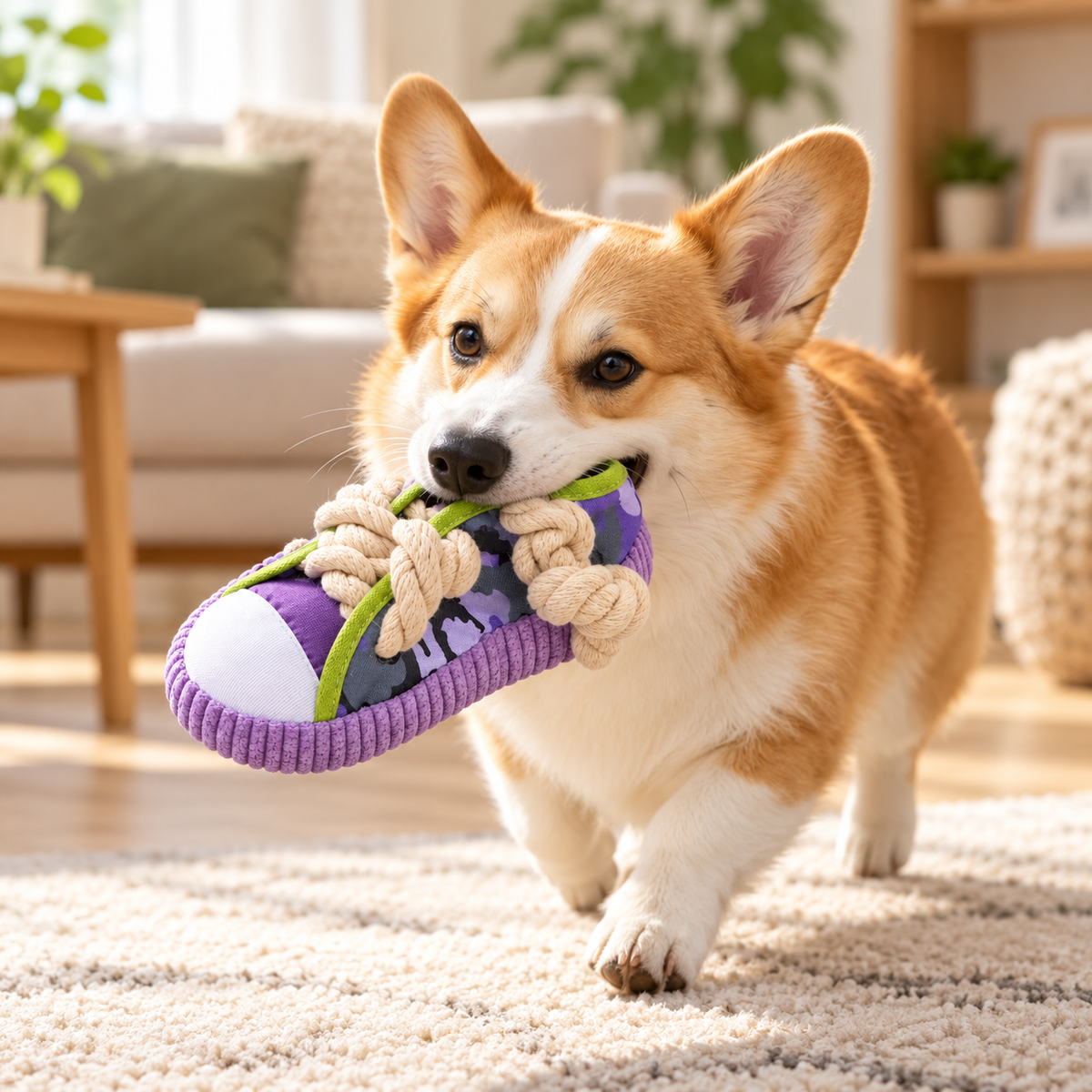Sneaker-Shaped Dog Chew & Tug Toy